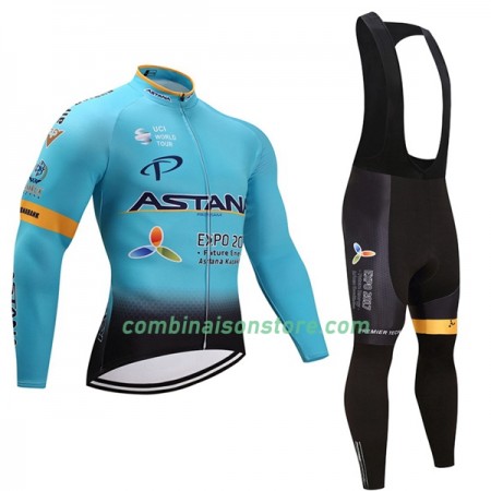 Combinaison Cycliste M/L + Collant à Bretelles 2017 Astana Pro Team N001